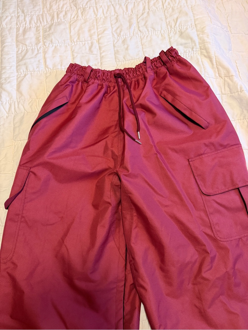 Maroon Baggy Snowpants - Picture 2 of 8